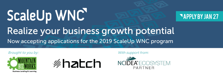 Now accepting applications for ScaleUp WNC 2019